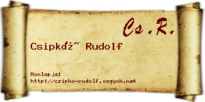 Csipkó Rudolf névjegykártya