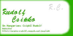rudolf csipko business card
